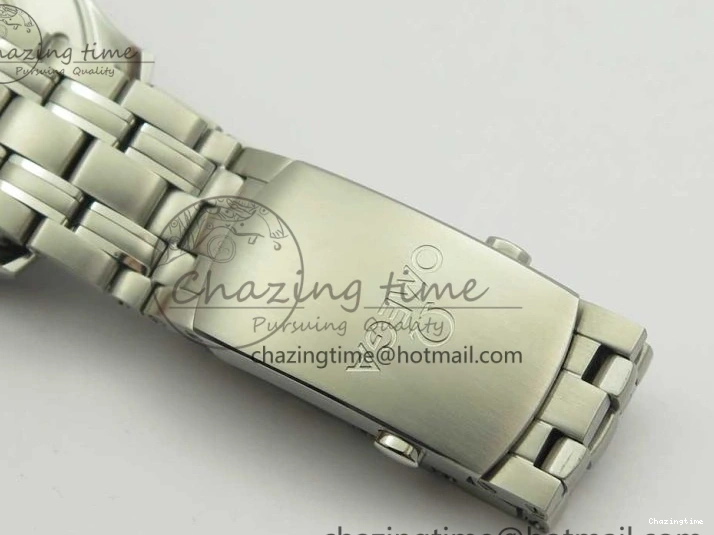 0227 HighQuality Seamaster 300M Chronometer SS Black OMF 1:1 Best Edition on SS Bracelet A2824 (Black Balance Wheel) V 7954